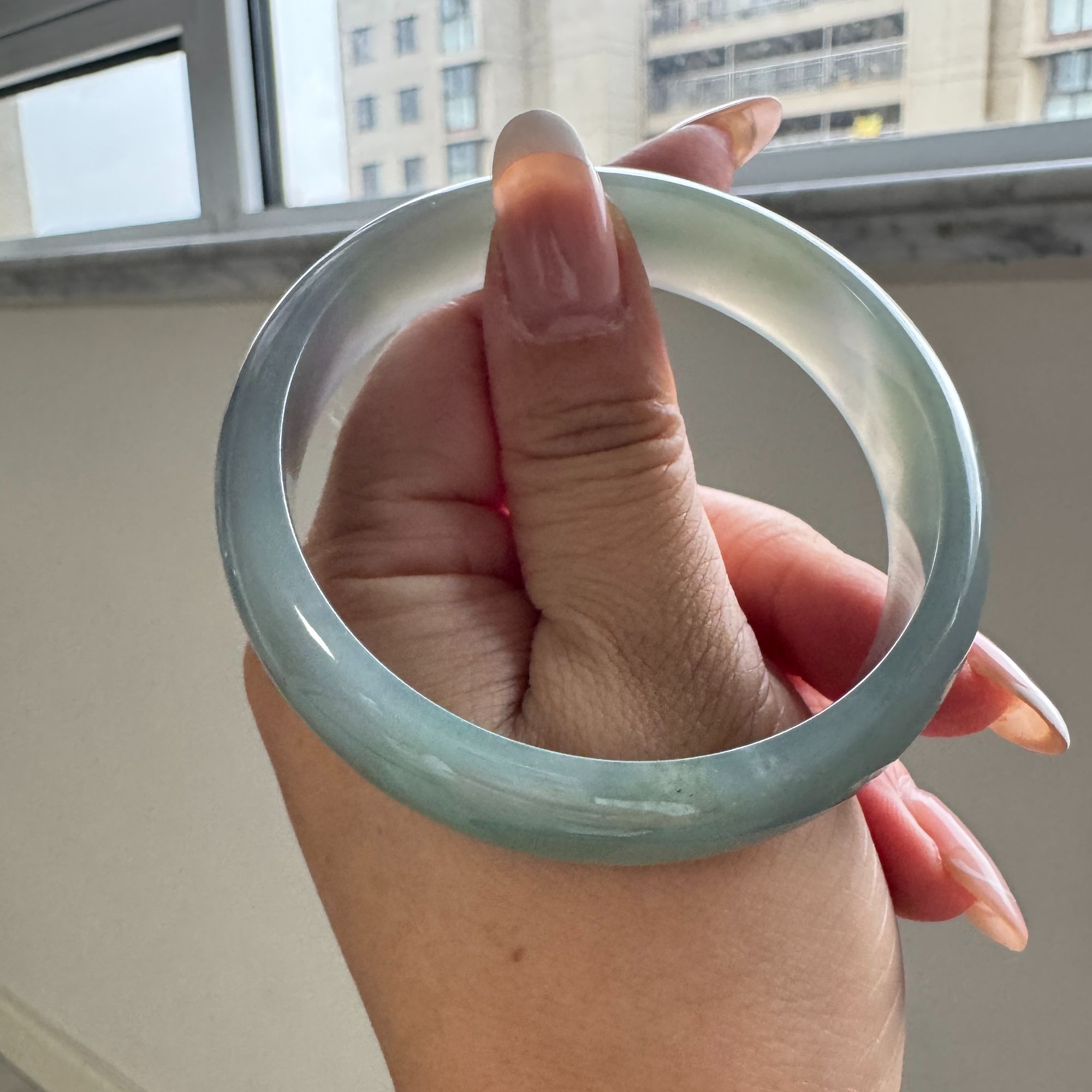 58正圈老坑老料糯化起胶蓝紫满色特色缅甸A货翡翠手镯送证书D908 