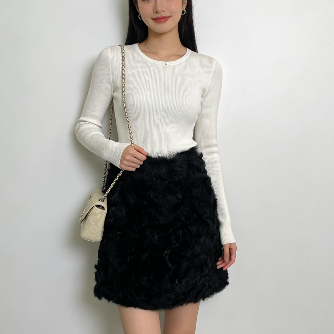 99新 Chanel/香奈儿 A100150/黑色半身裙/尺码36