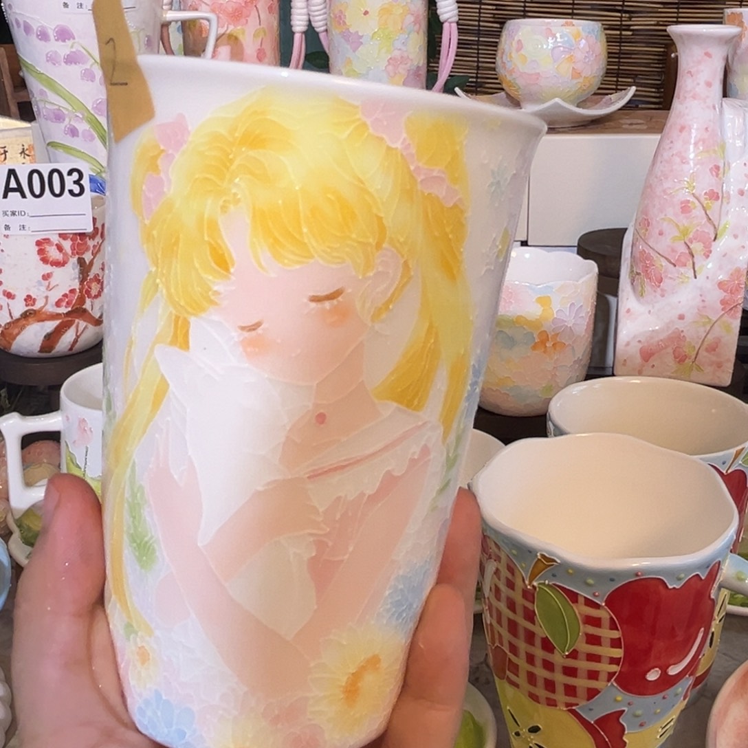 手柄款陶瓷美少女战士可乐杯