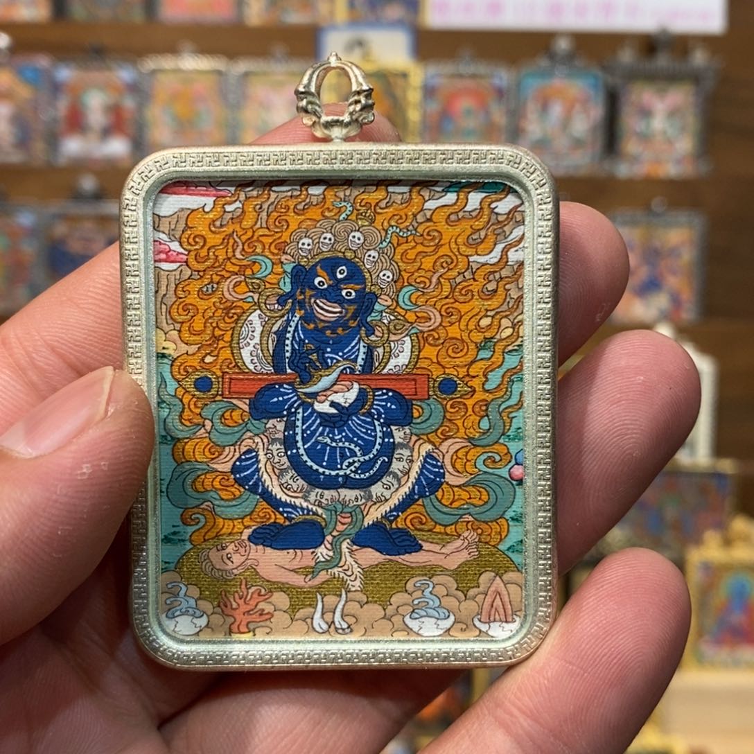 手链藏卡宝杖纯手绘唐卡