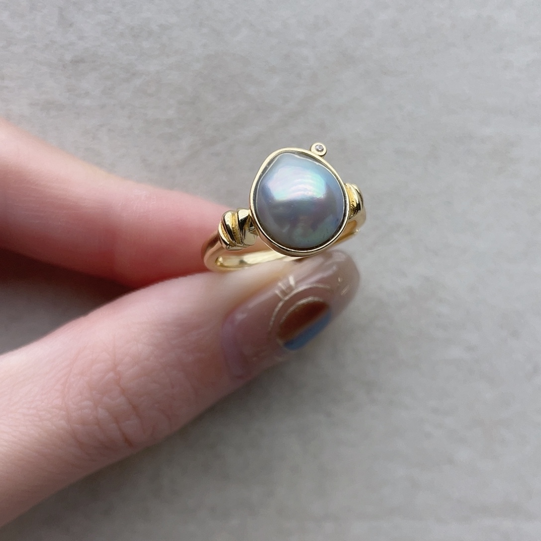 海水珍珠银S925镶嵌戒指41