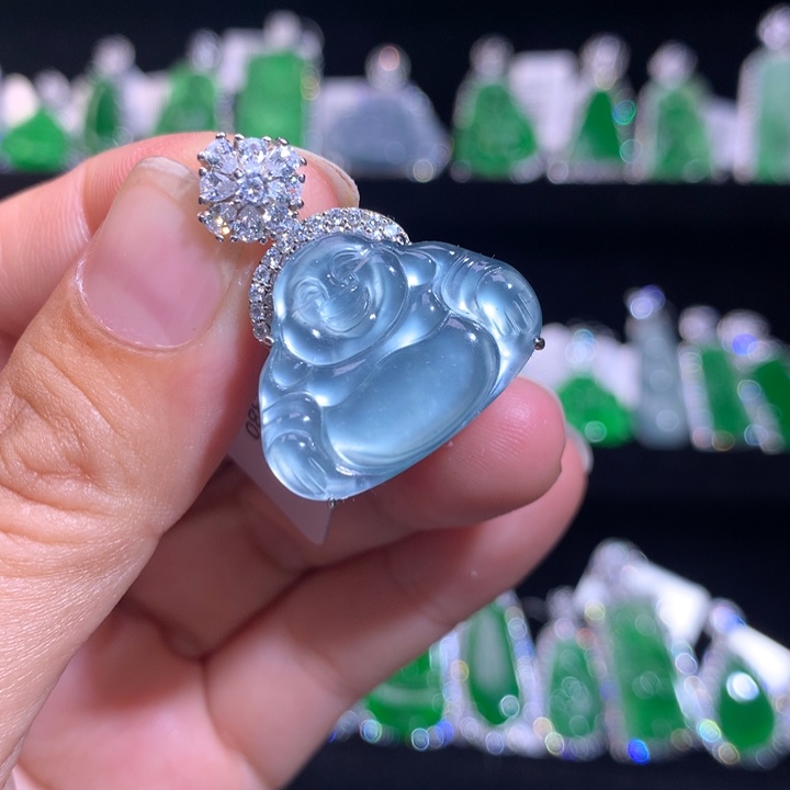 【闪购商品】颈饰银S925镶嵌翡翠天然翡翠