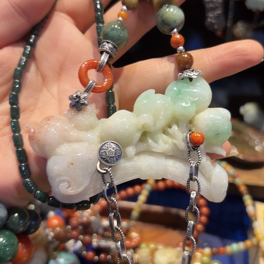 翡翠颈饰未镶嵌原创