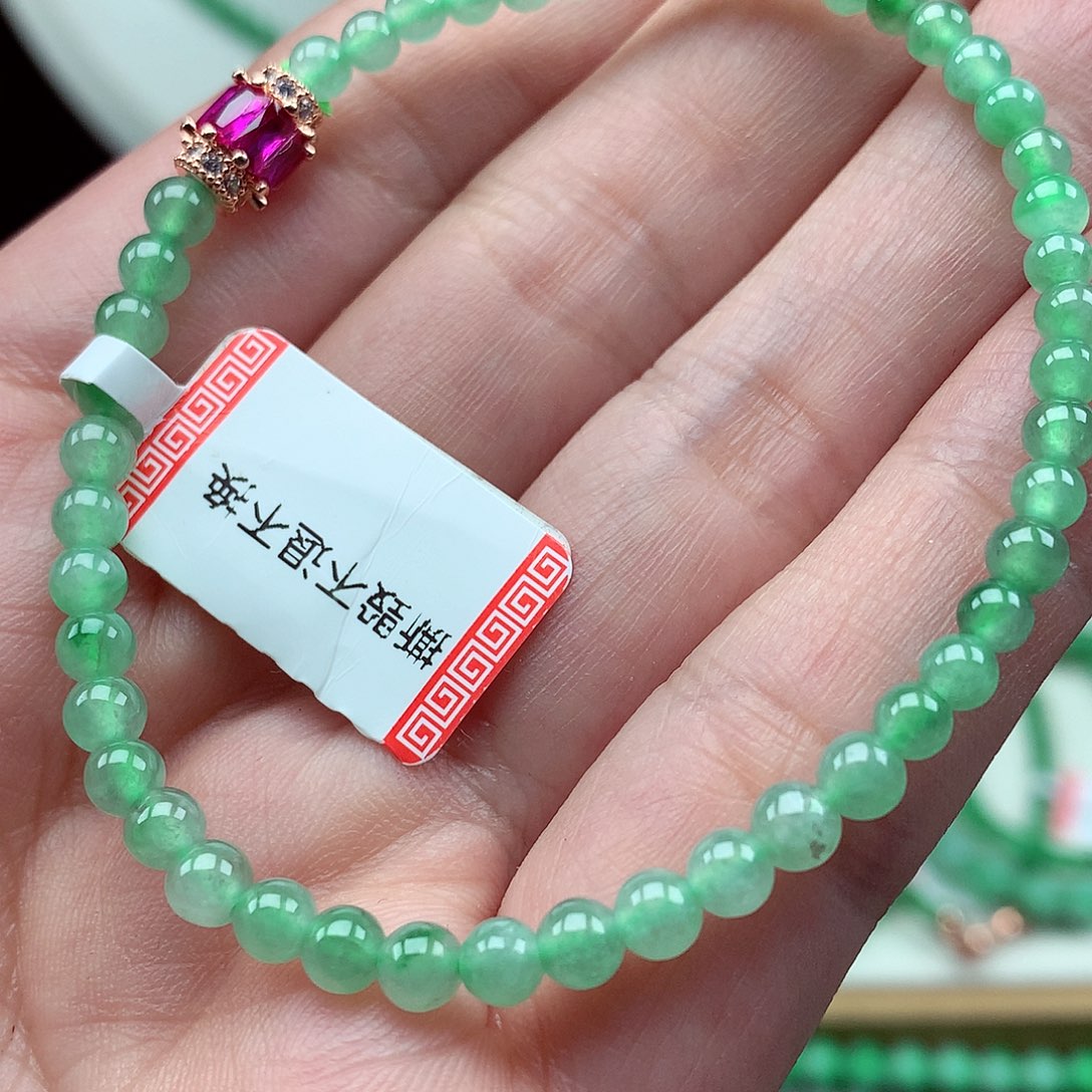 翡翠未镶嵌毛衣链翡翠