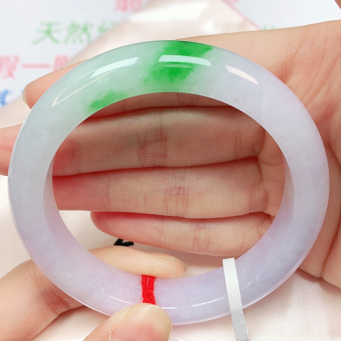 拂***颜翡翠未镶嵌手镯翡翠手镯57