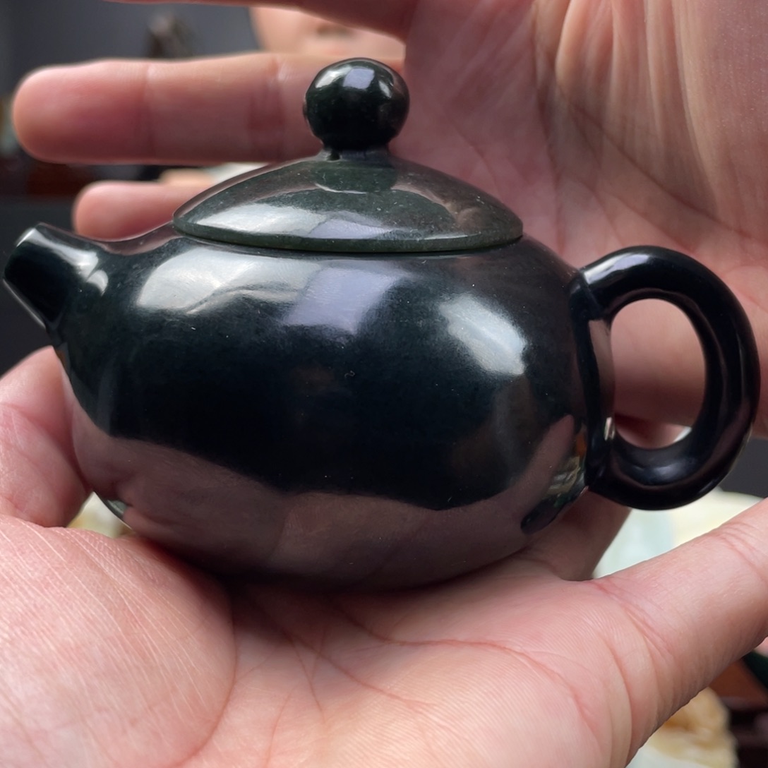 未镶嵌和田玉摆件和田玉茶壶未镶嵌