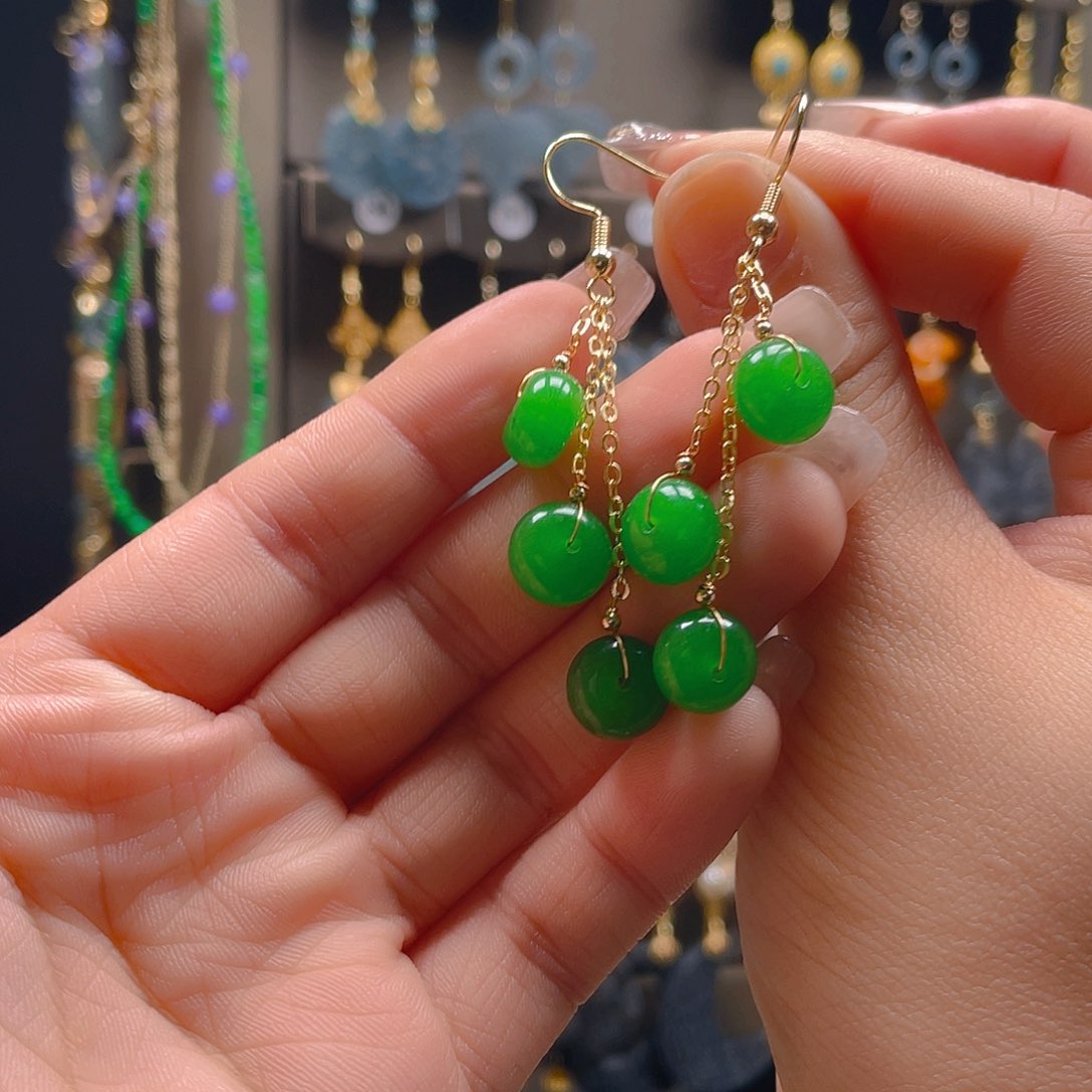 玛瑙/玉髓耳钉合金