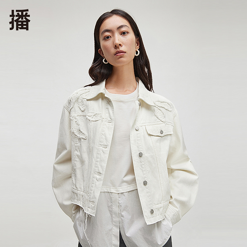 播时尚外翻衬衫领短外套BDR33234