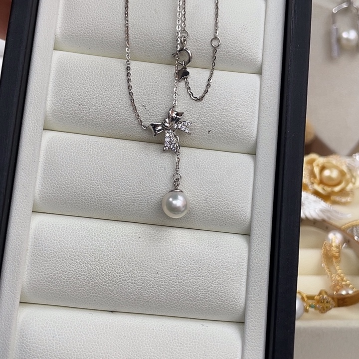颈饰银S925镶嵌海水珍珠