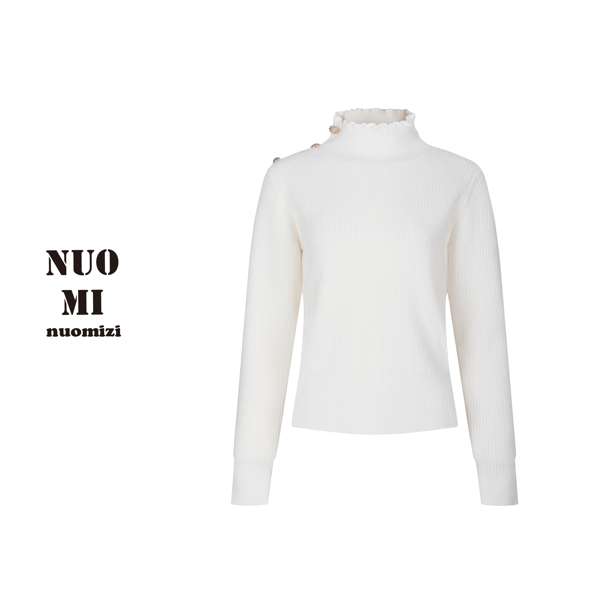 ZOZ糯米子[初雪奶芝]法式秋冬款高领毛衣显瘦小众百搭长袖上衣