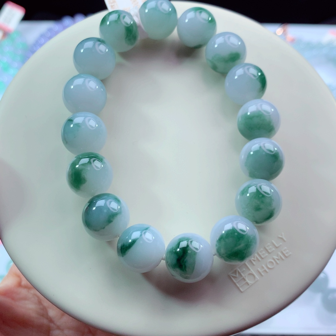 翡翠未镶嵌手链卡12.8