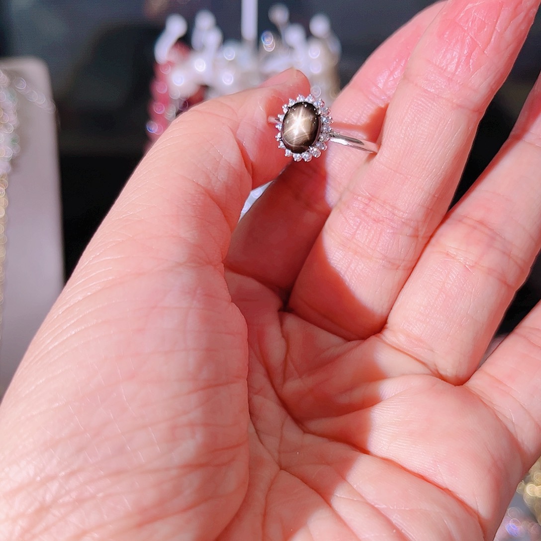 蓝宝石珠宝奇石银S925镶嵌