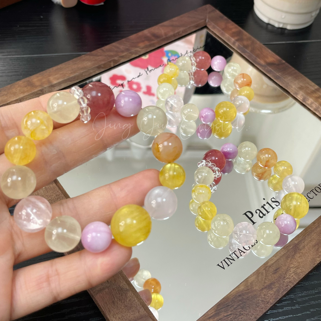 【辰与暮】天然水晶多宝手串天然水晶莹石