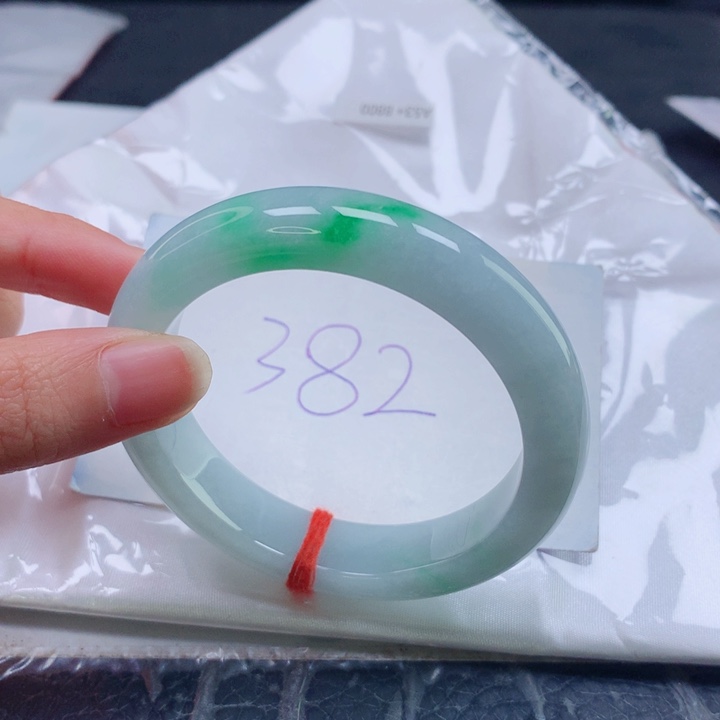 翡翠未镶嵌手镯圈口5354