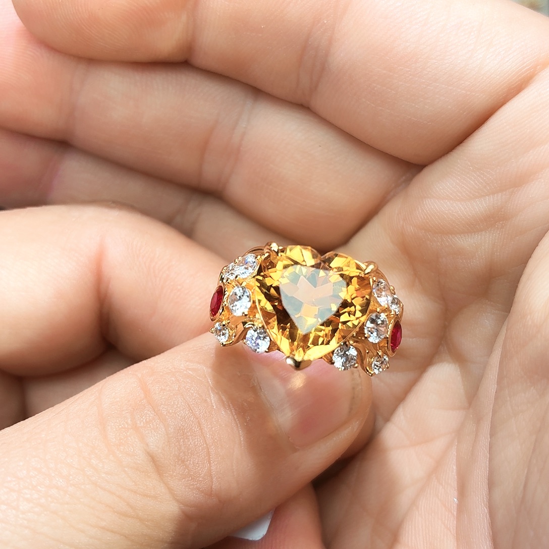 银S925镶嵌水晶戒指