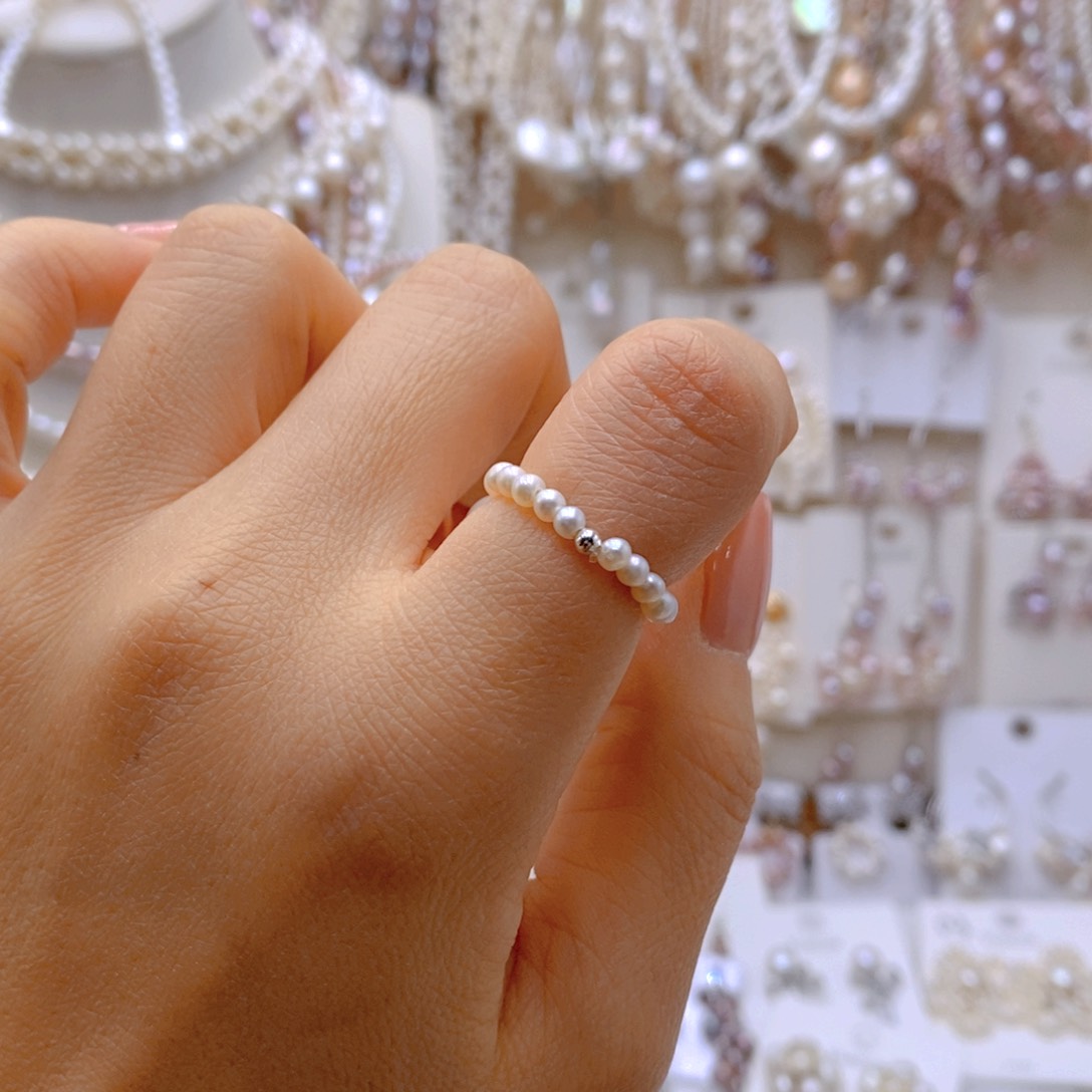 银S925镶嵌耳饰淡水珍珠