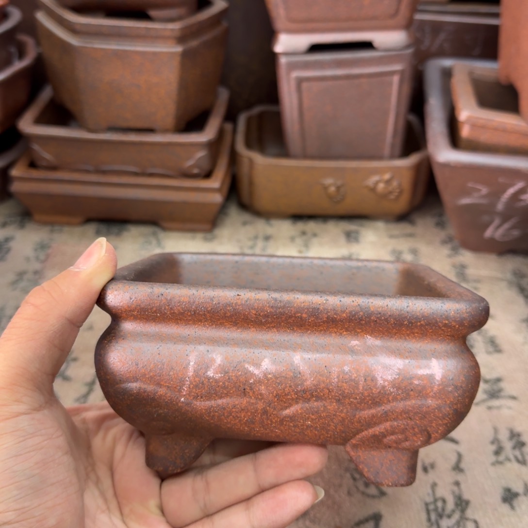 紫砂花盆51号宜兴紫砂正品12x5