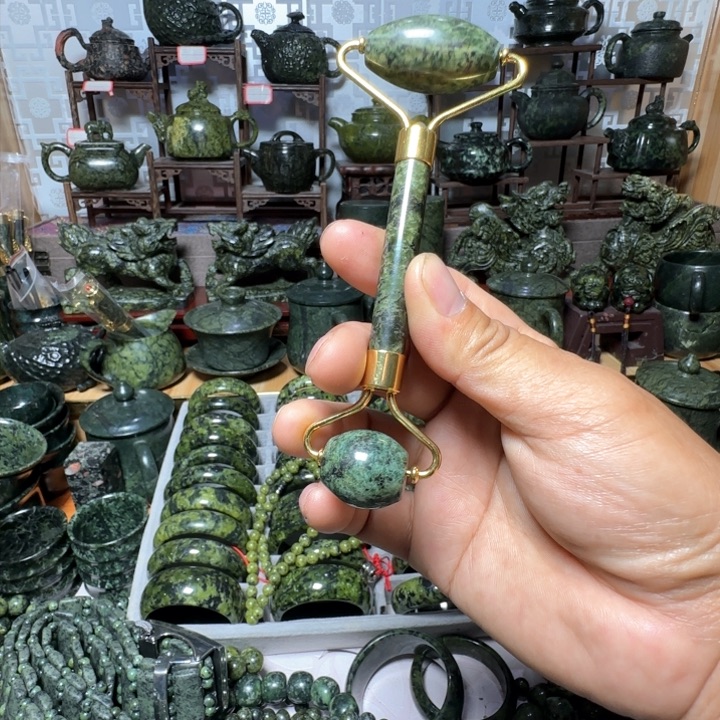 蛇纹石玉未镶嵌美容按摩棒