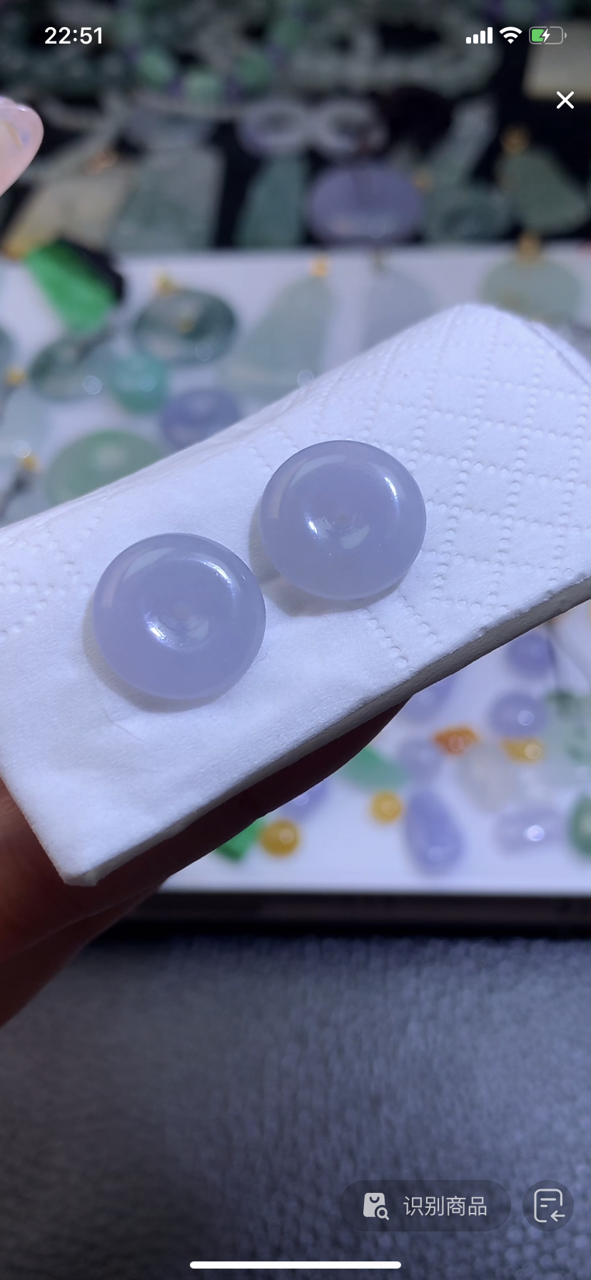 定制缅料翡翠毛货扣子