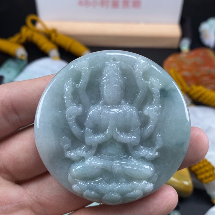 翡翠未镶嵌颈饰天然保真a货翡翠