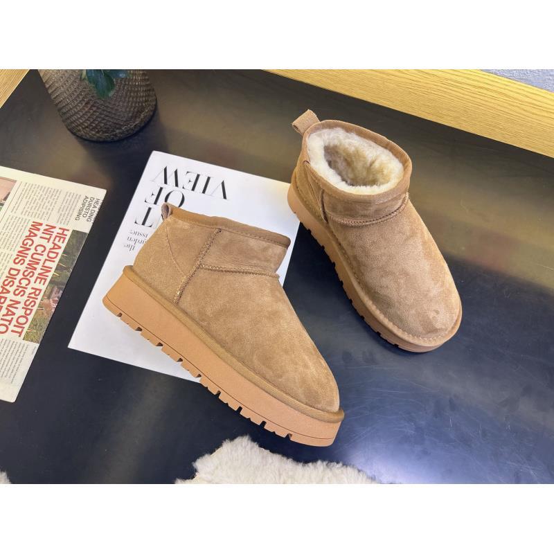 66686  羊毛雪地靴栗色