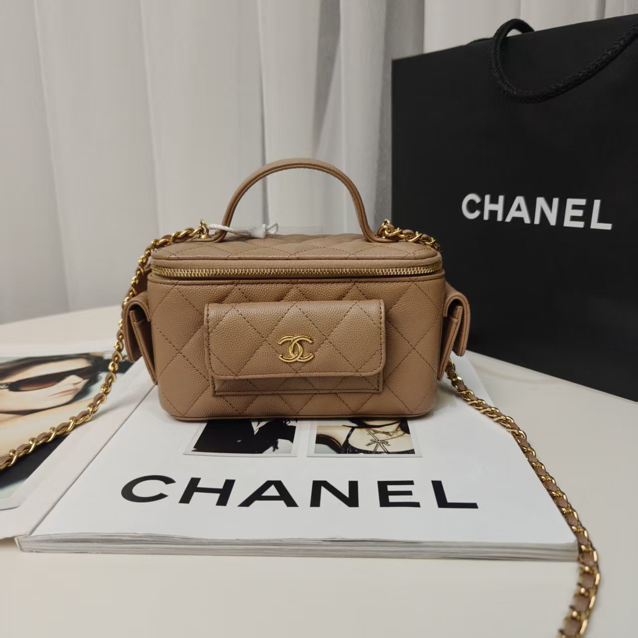 95新 Chanel/香奈儿 98新 大场直播/手提长盒子包/10269