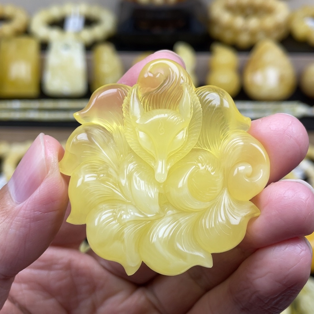 琥珀裸石未镶嵌琥珀蜜蜡