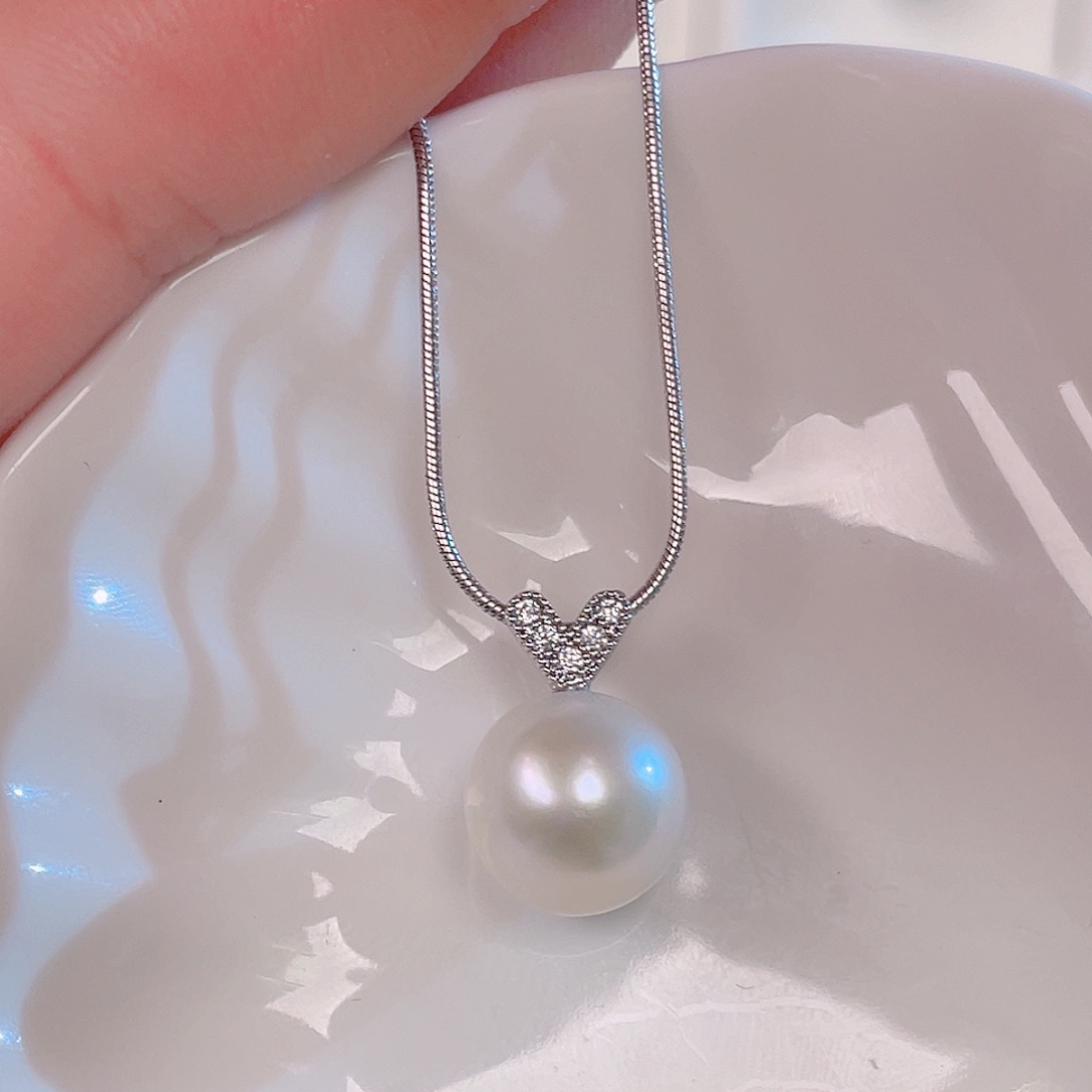 淡水珍珠颈饰银S925镶嵌