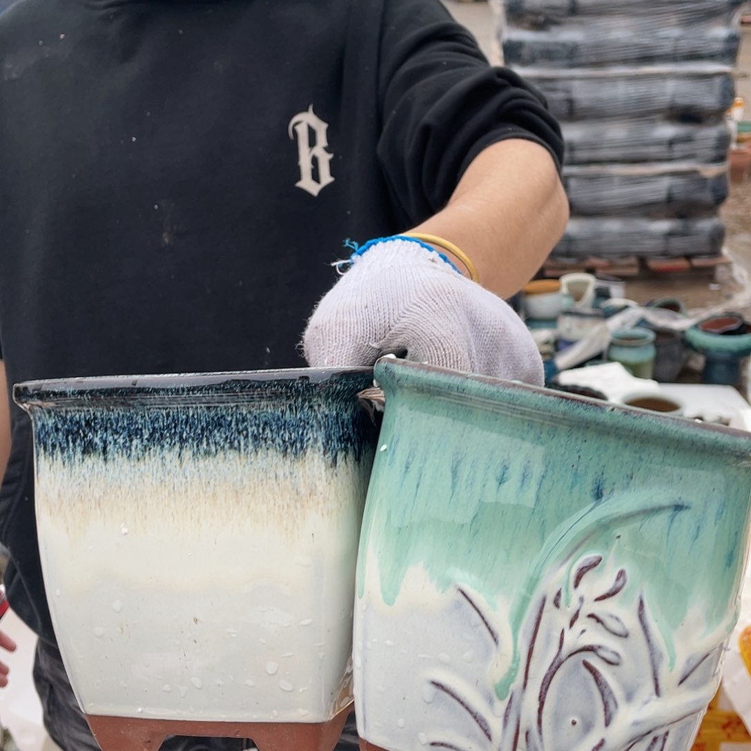 红陶宜兴紫砂花盆