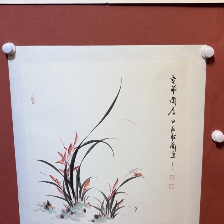 国画听兰老师花鸟