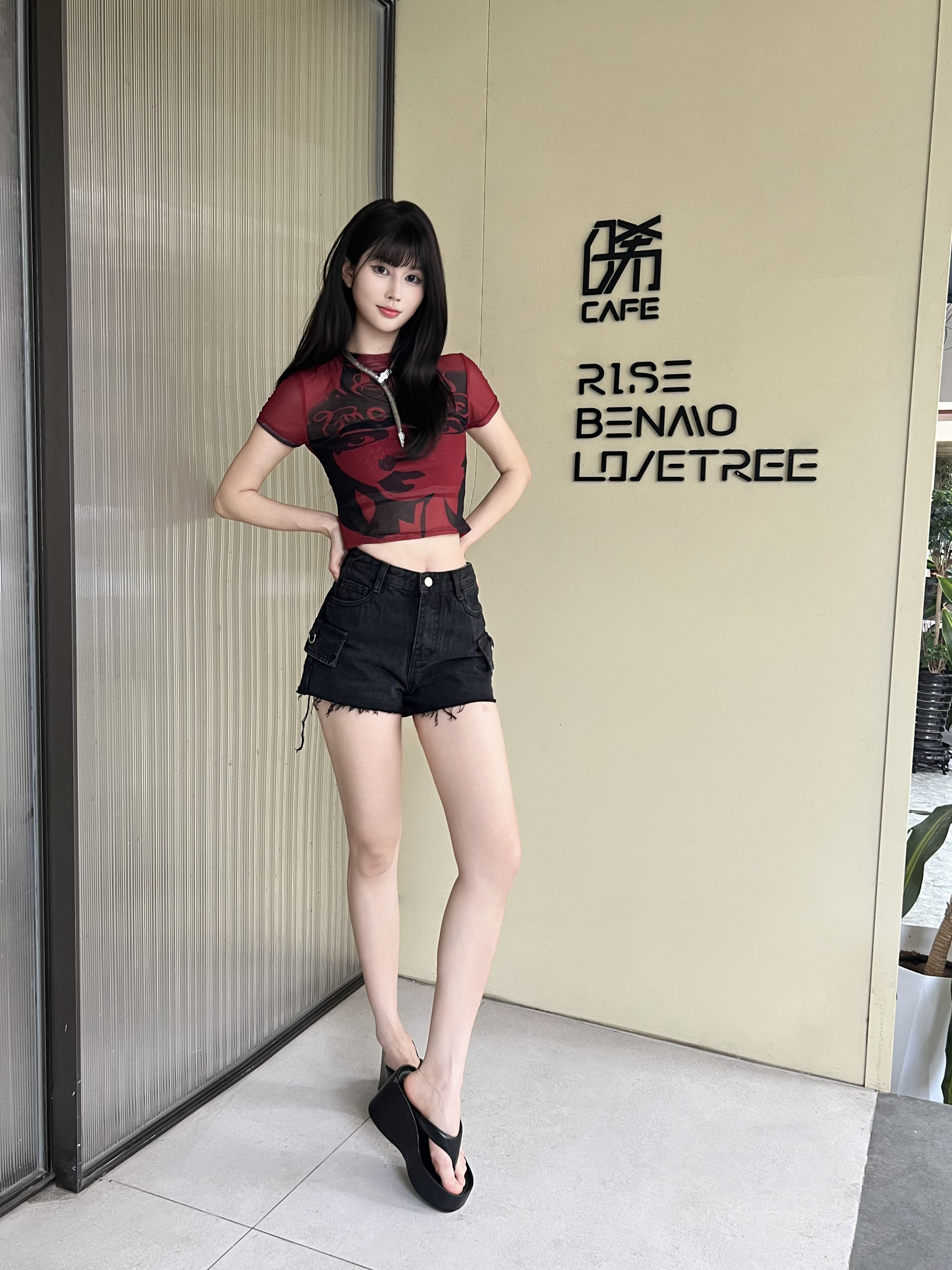 2025新款黑色牛仔短裤女高腰显瘦A字阔腿热裤百搭宽松