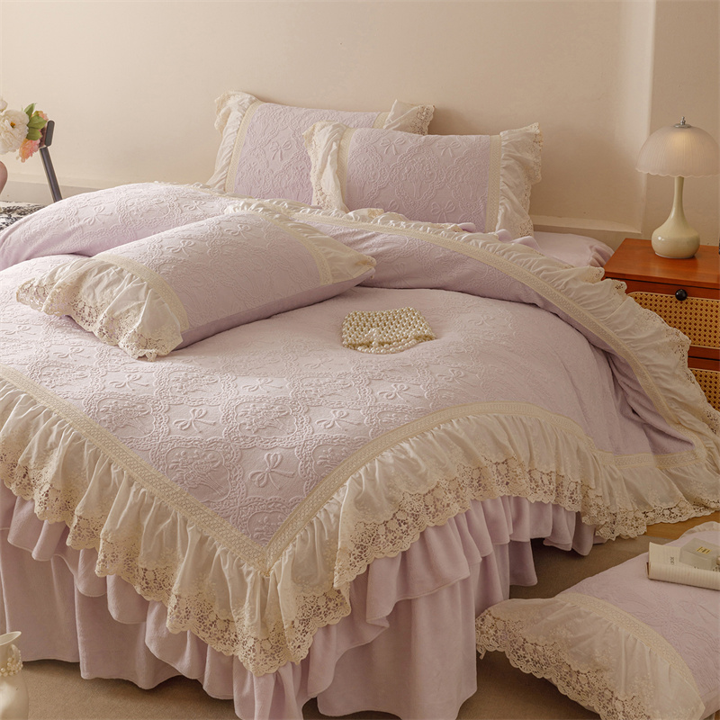 轻奢新款双面绒高端牛奶绒四件套双面加绒被套床单加厚床上用品