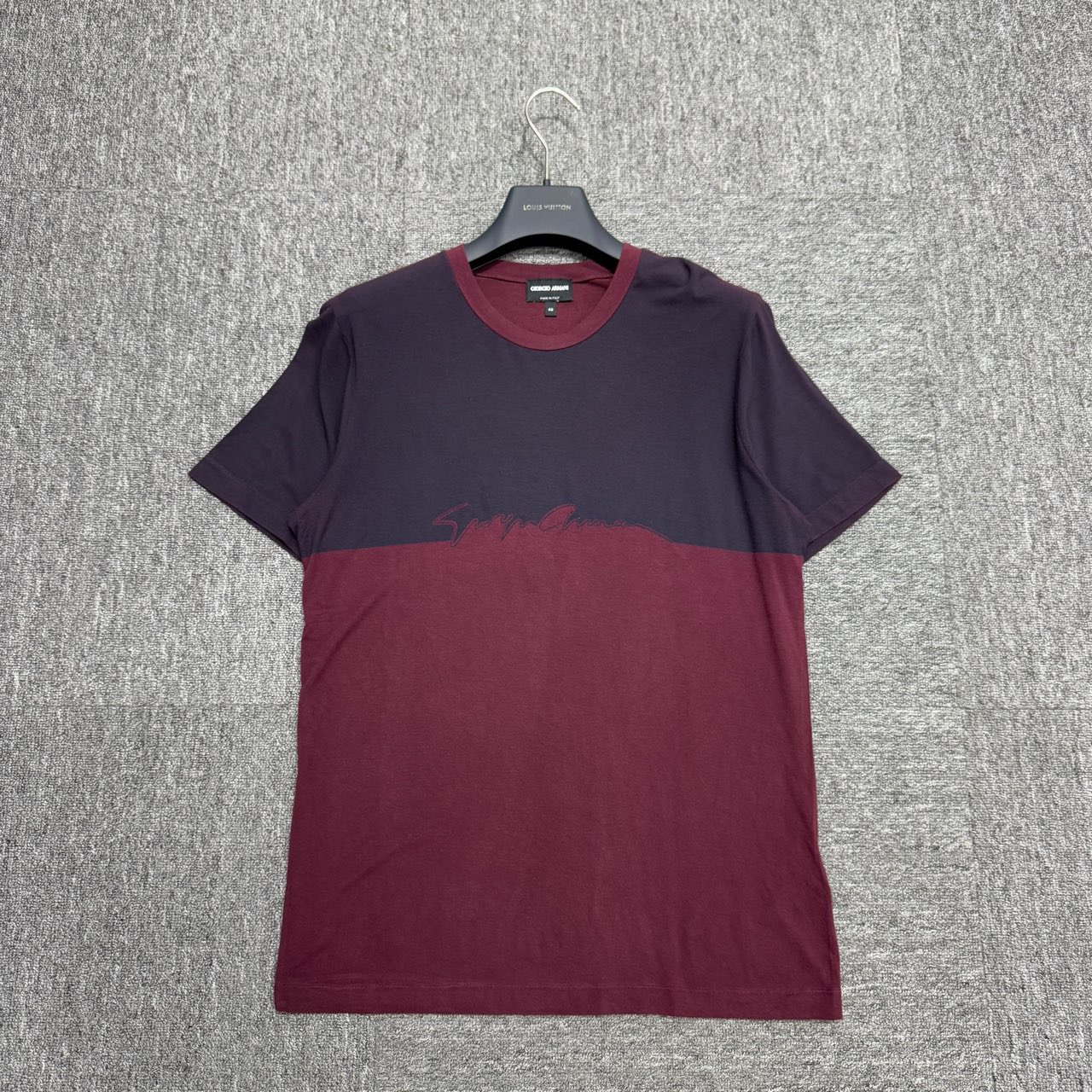 99新 GIORGIO ARMANI/阿玛尼 拼色短袖/48码/13275