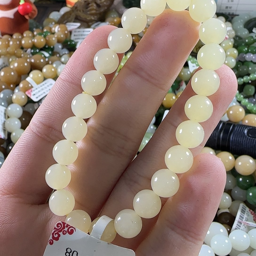 和田玉未镶嵌手链174