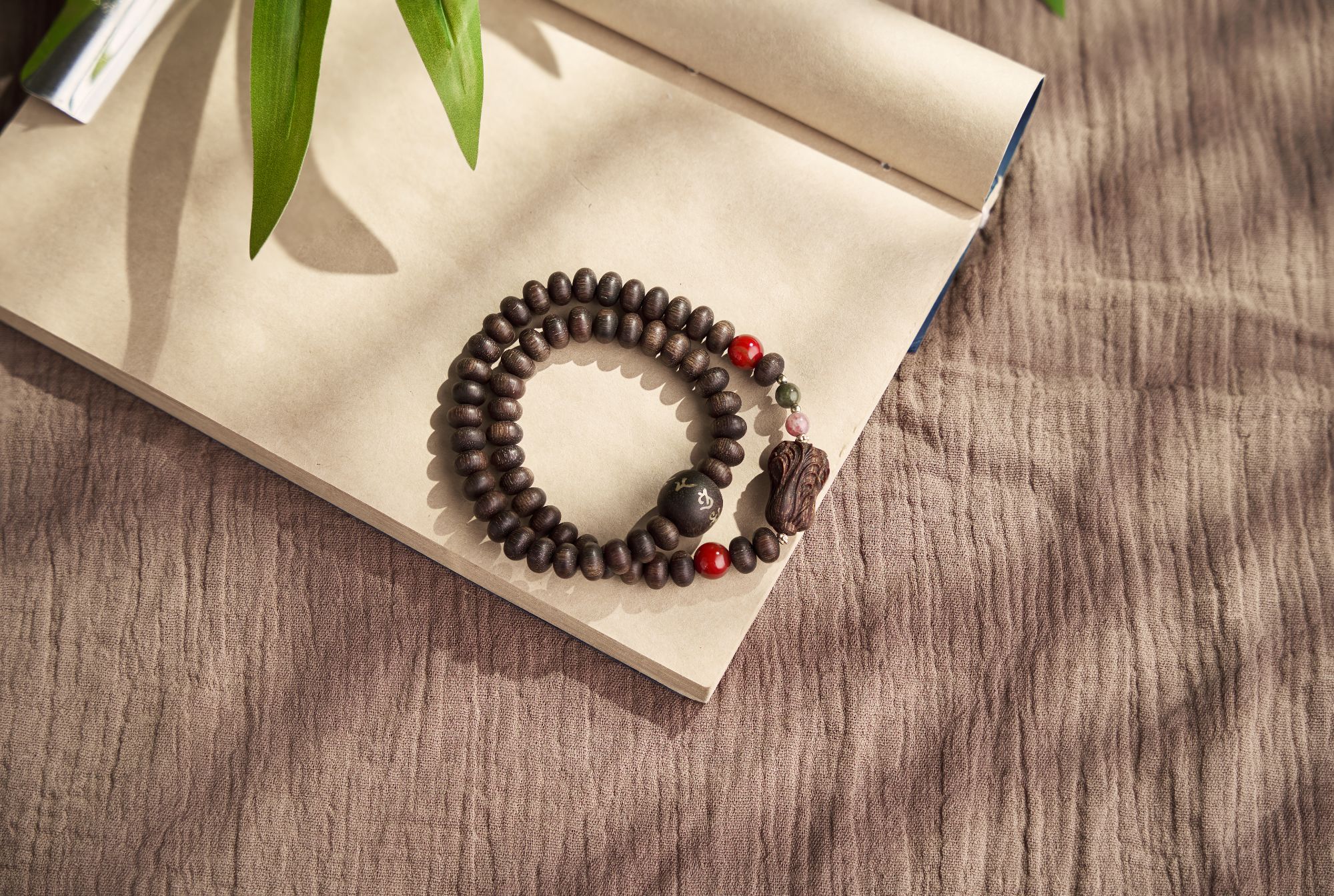 慈航 越南芽庄金丝玉化黄奇楠百财沉香双圈手串0.7