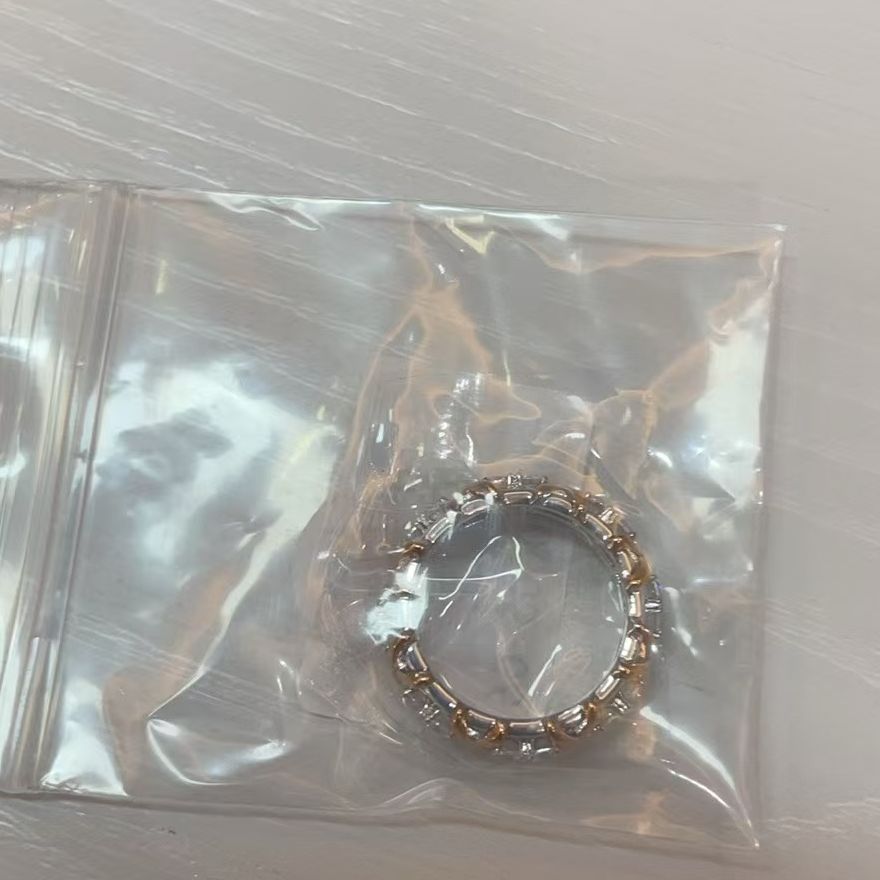 铜合金合成锆石戒指 CNC精工 X气质轻奢时尚戒指 4399