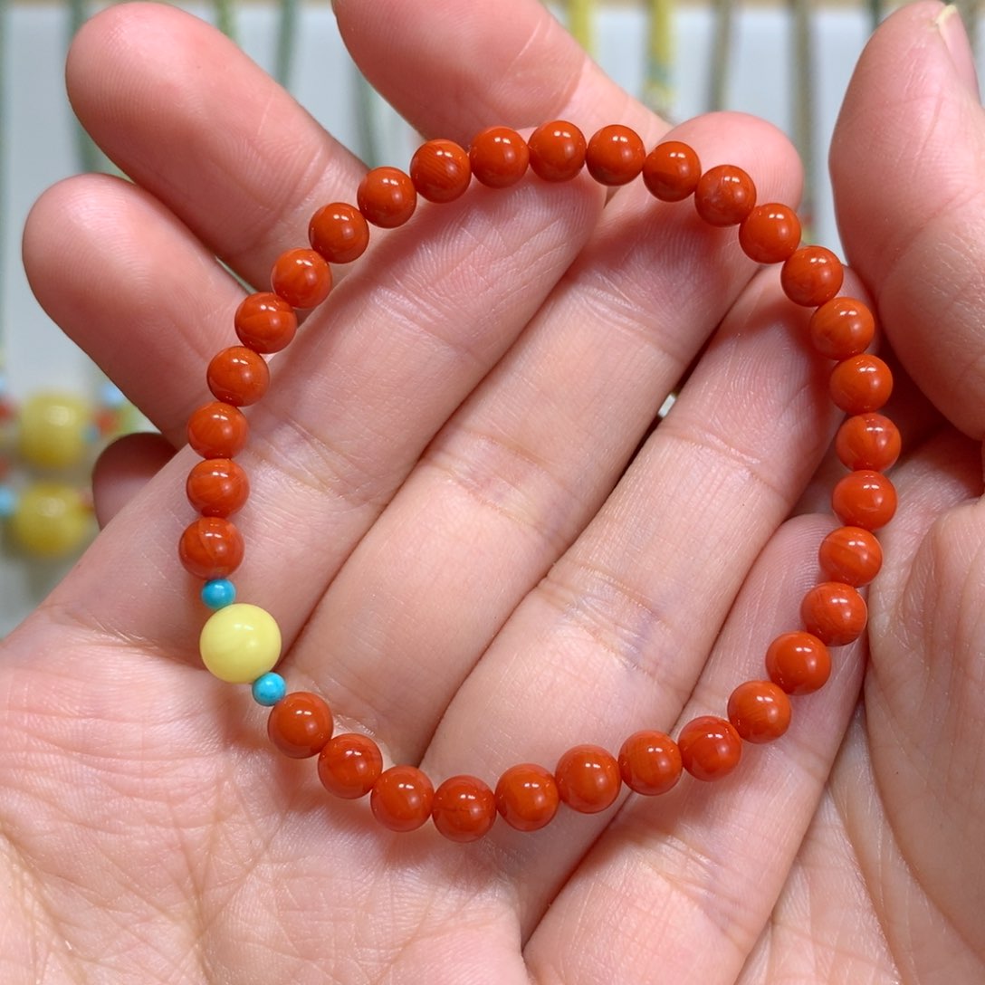 南红玛瑙手链未镶嵌5m m