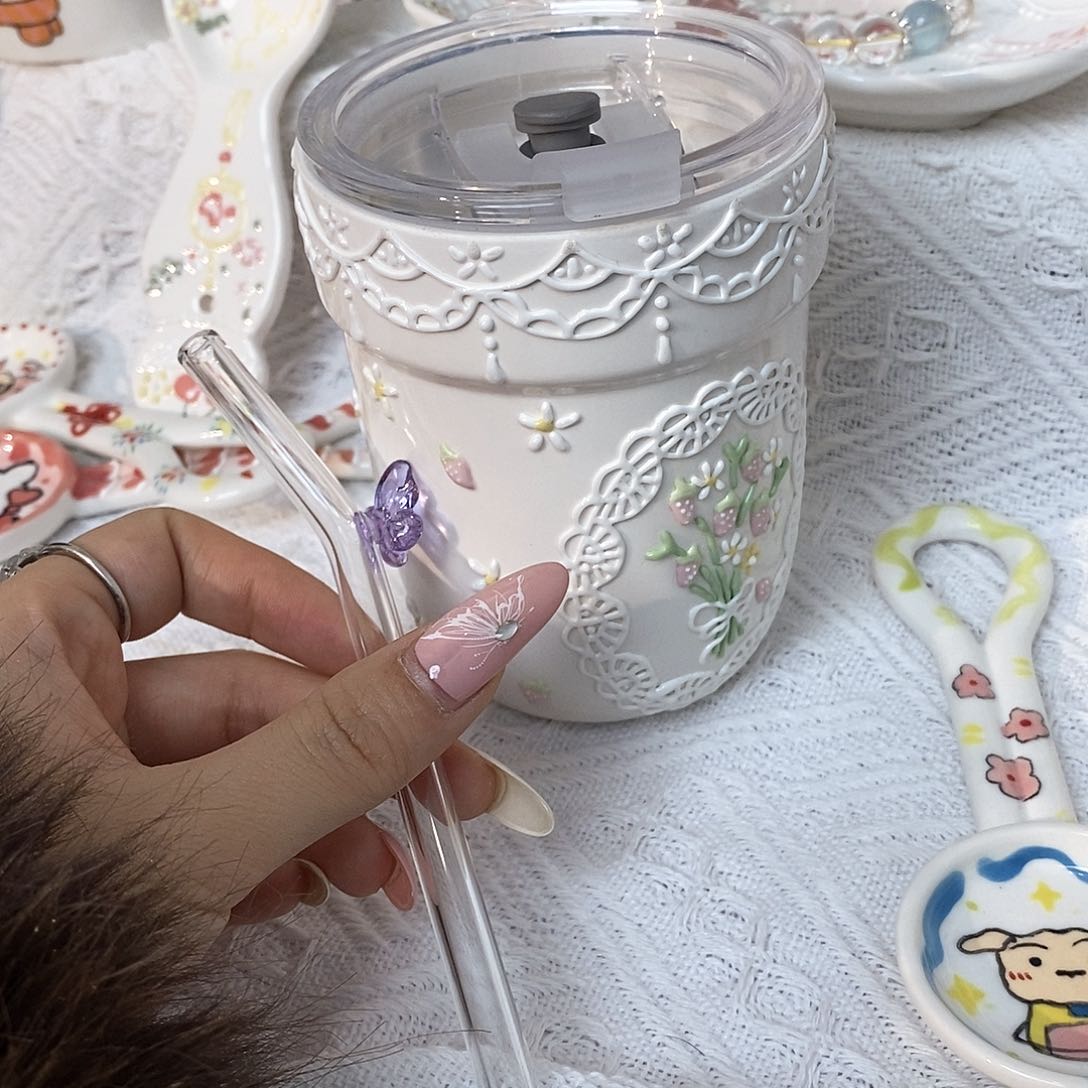 景德镇陶瓷马克杯手绘作品