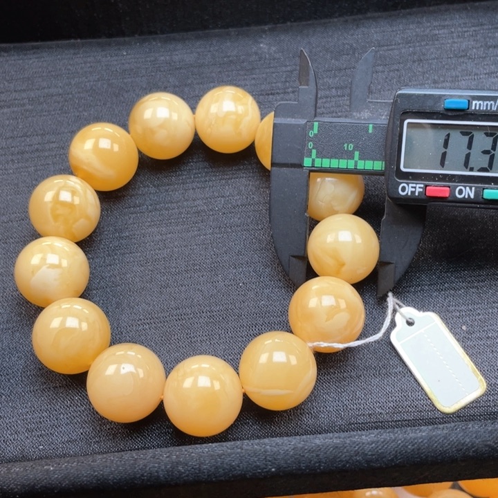 蜜蜡裸石未镶嵌蜜蜡手串