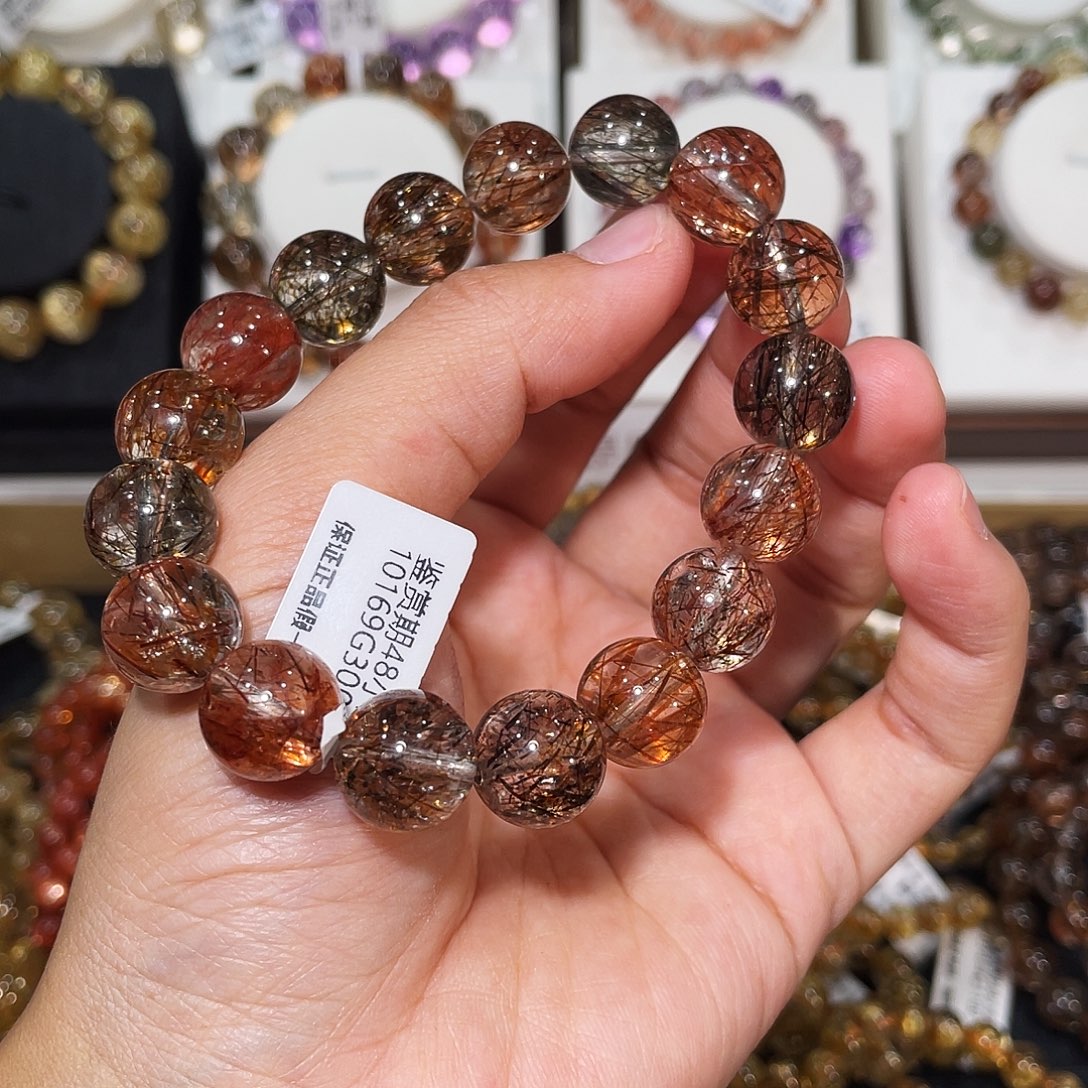 未镶嵌水晶手链凤凰黑金超七13mm