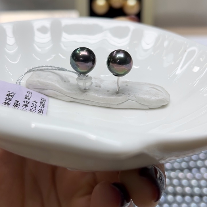 海水珍珠耳饰18K金镶嵌
