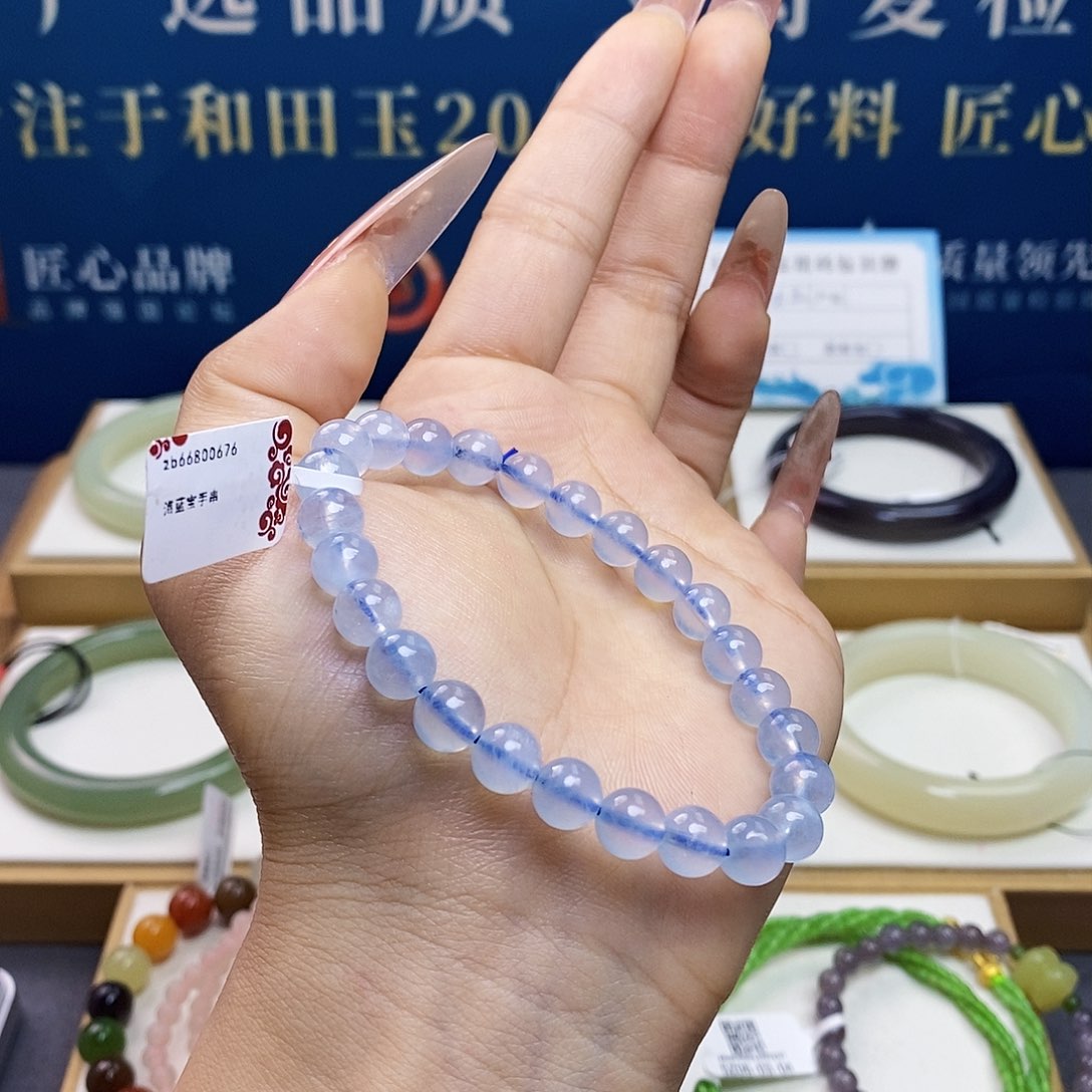 未镶嵌手串海蓝宝石sj