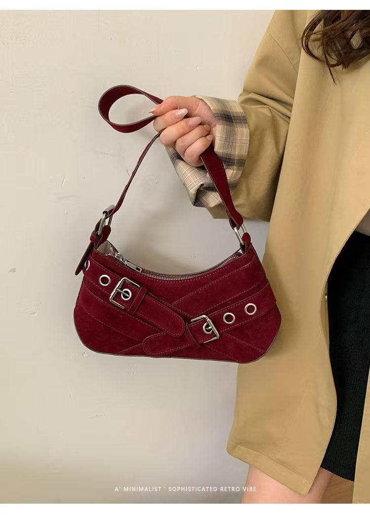 新款复古单肩马鞍时尚2025年高级百搭质感斜挎包腋下包