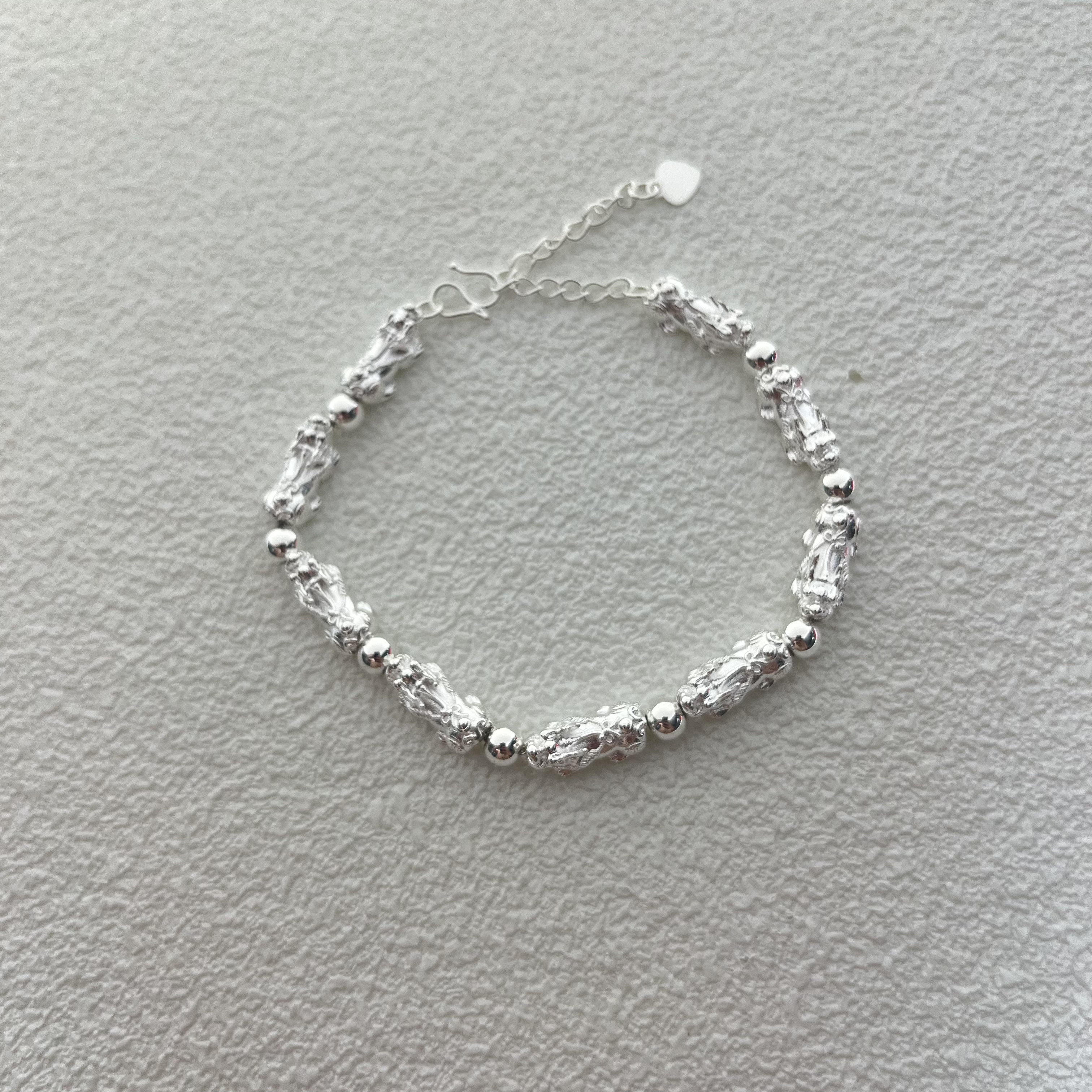 足银手链 民族风优雅百搭气质貔貅手链