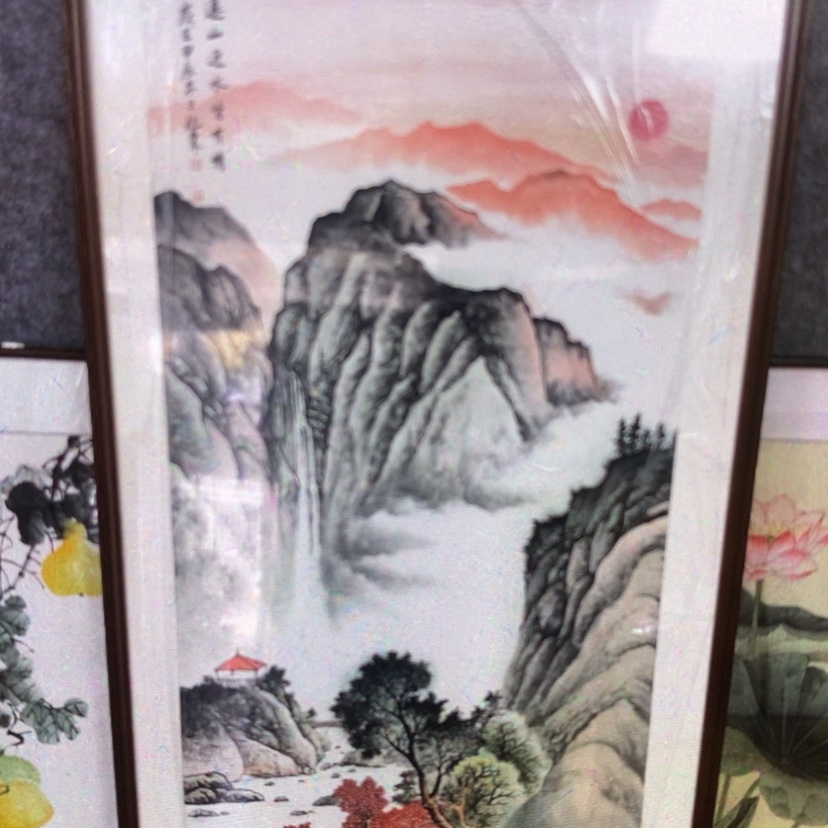 【闪购商品】国画奔***牛手绘国画带框