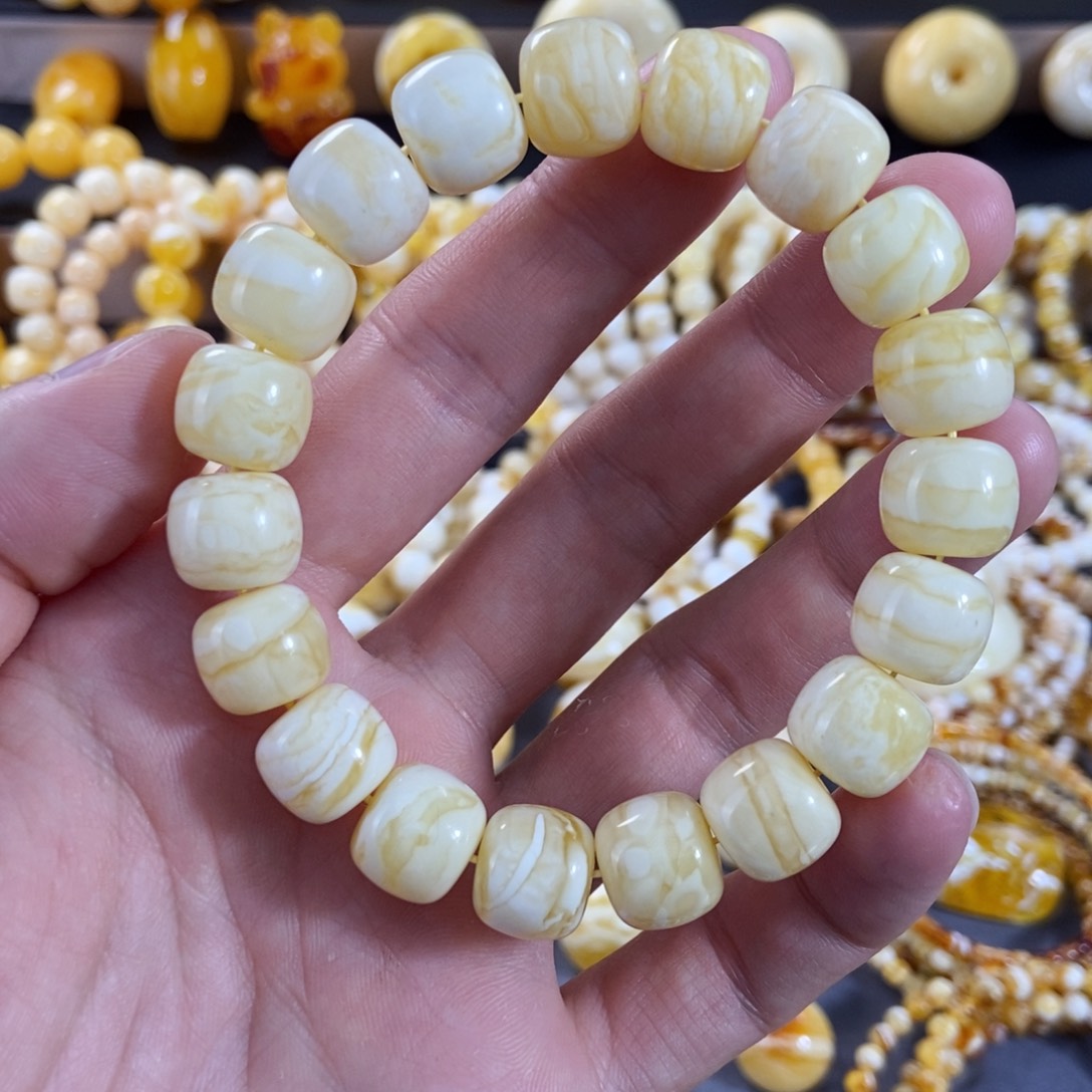 琥珀手链未镶嵌12.5mm尺寸