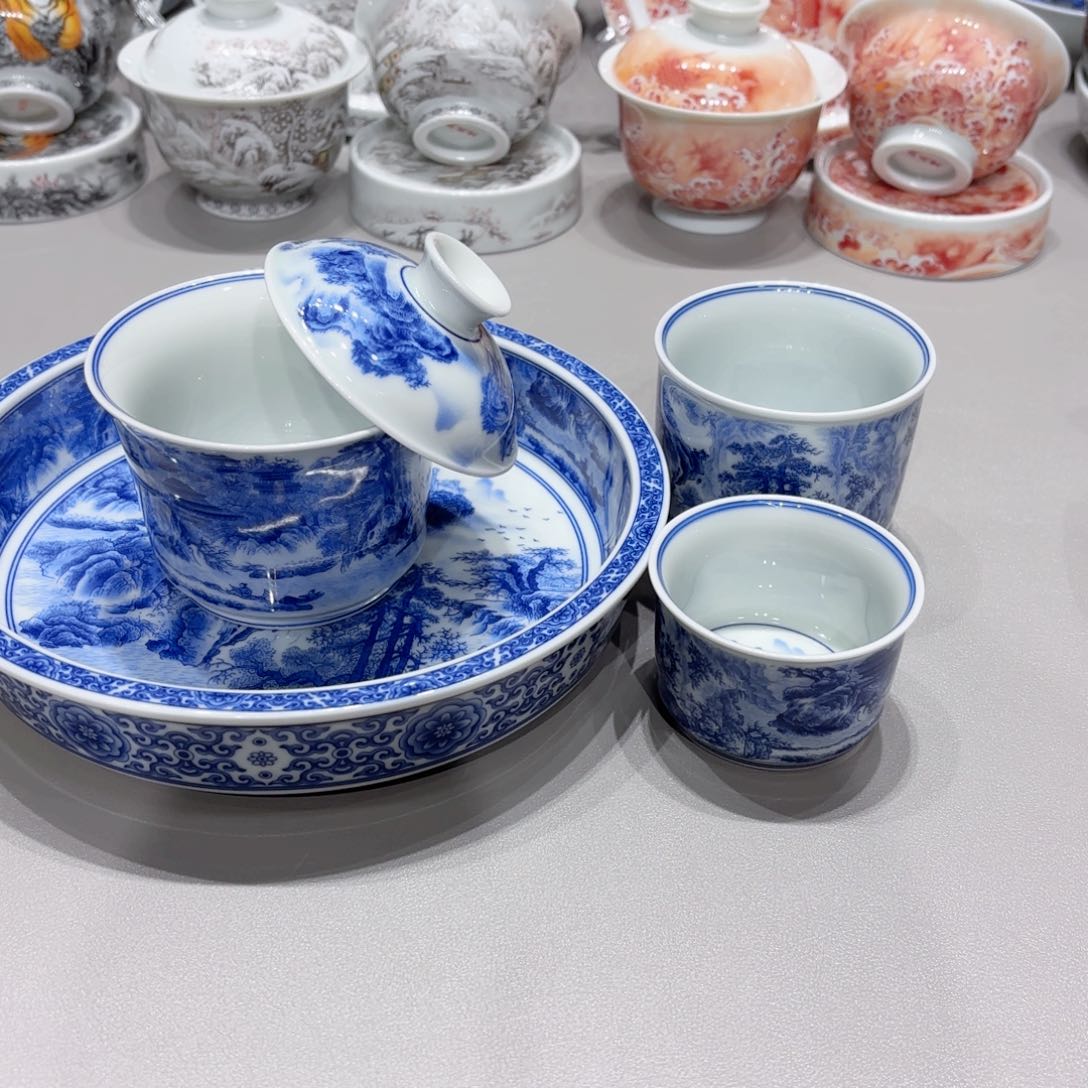 盖碗景德镇高温茶具