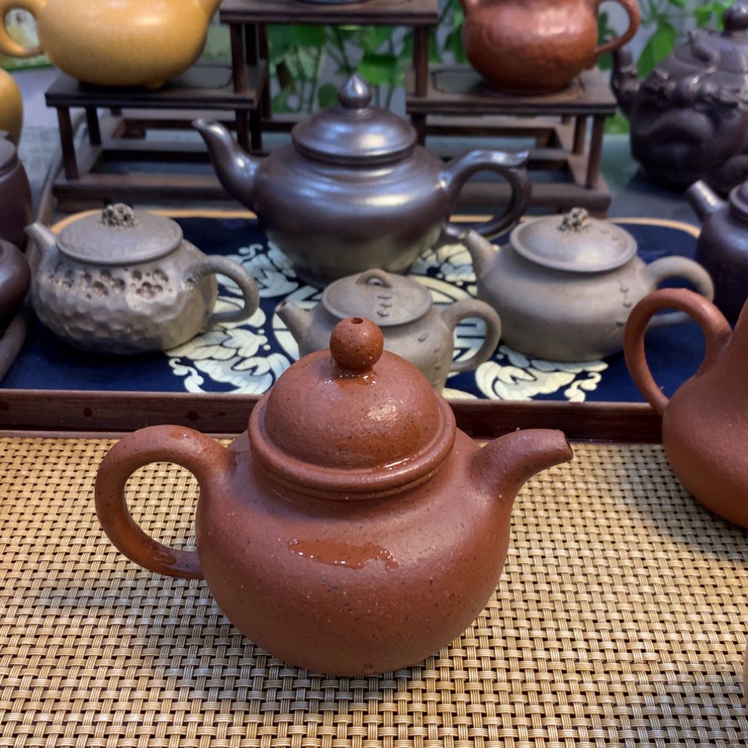 茶壶紫砂宜兴原矿老朱泥250cc