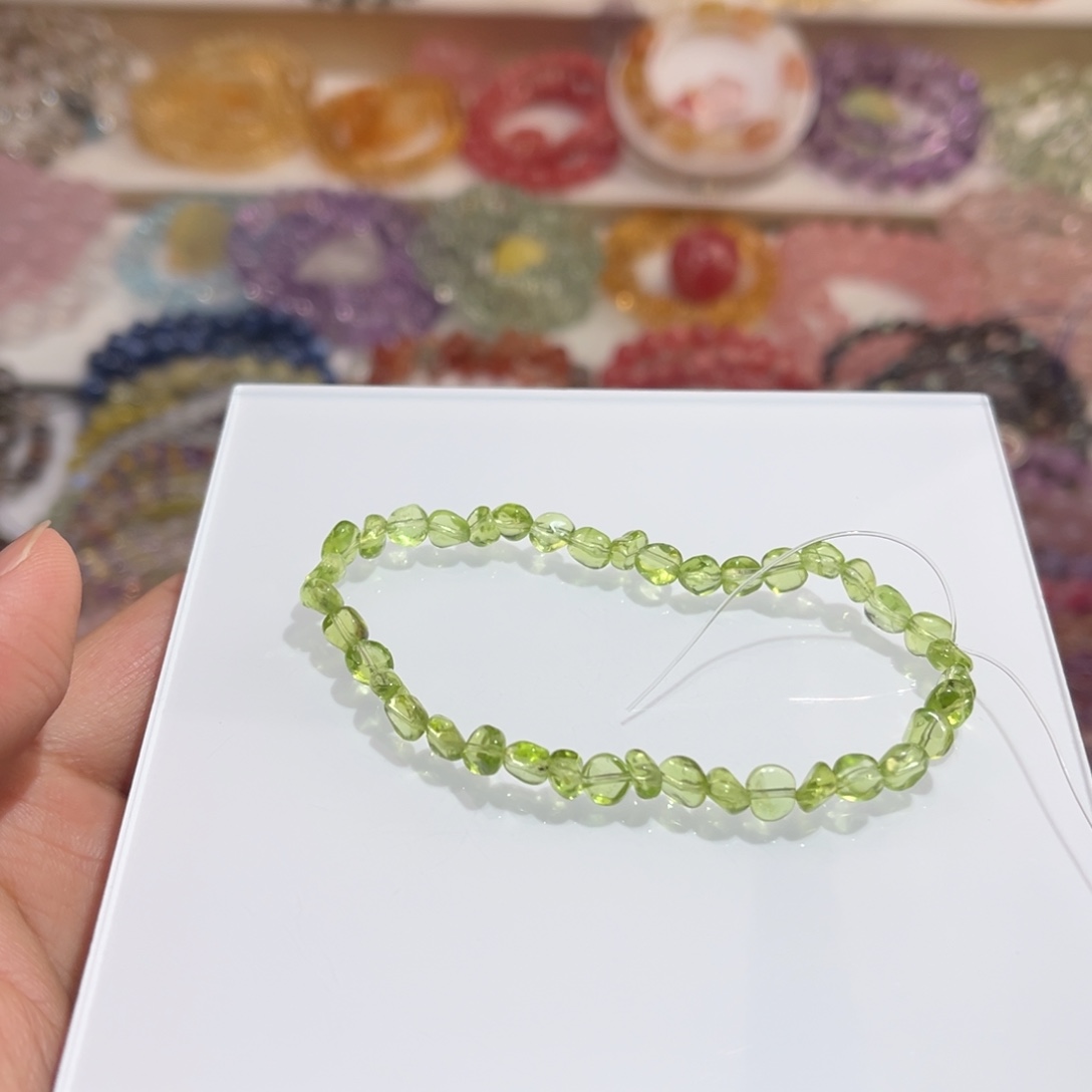 手链水晶未镶嵌橄榄石糖豆单圈