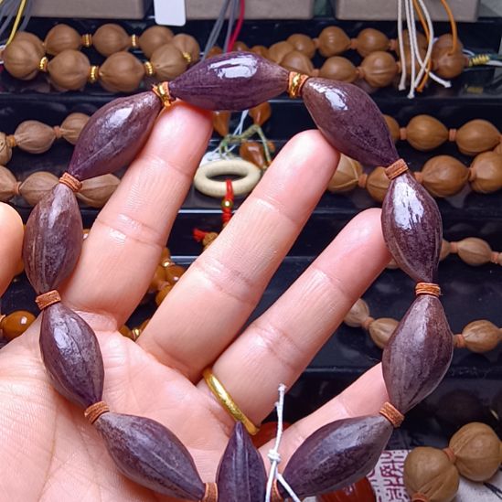 橄榄核手串/手链橄榄核手串紫皮1.4